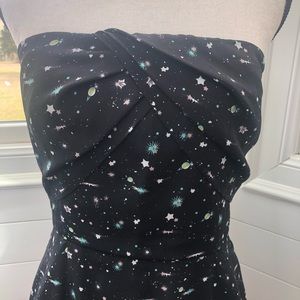 BCBGeneration galaxy dress with pockets! pastel stars and planets pattern size 6